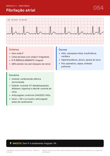Página do guia de mapas de ECG